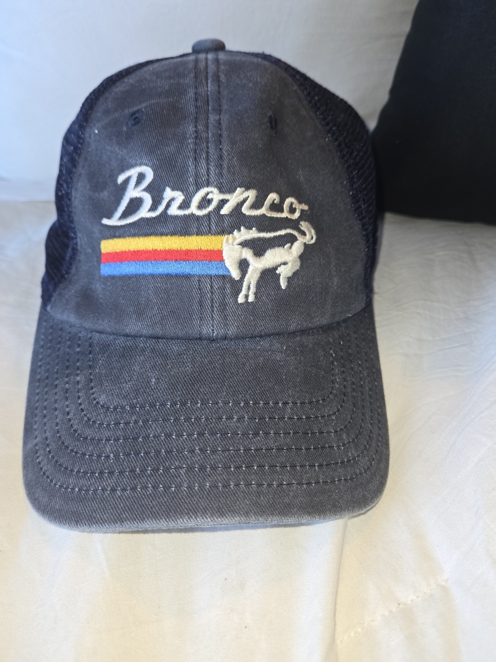 Ford Bronco Hat American Needle Trucker Mesh Snapback Gray Retro Stripe Cap